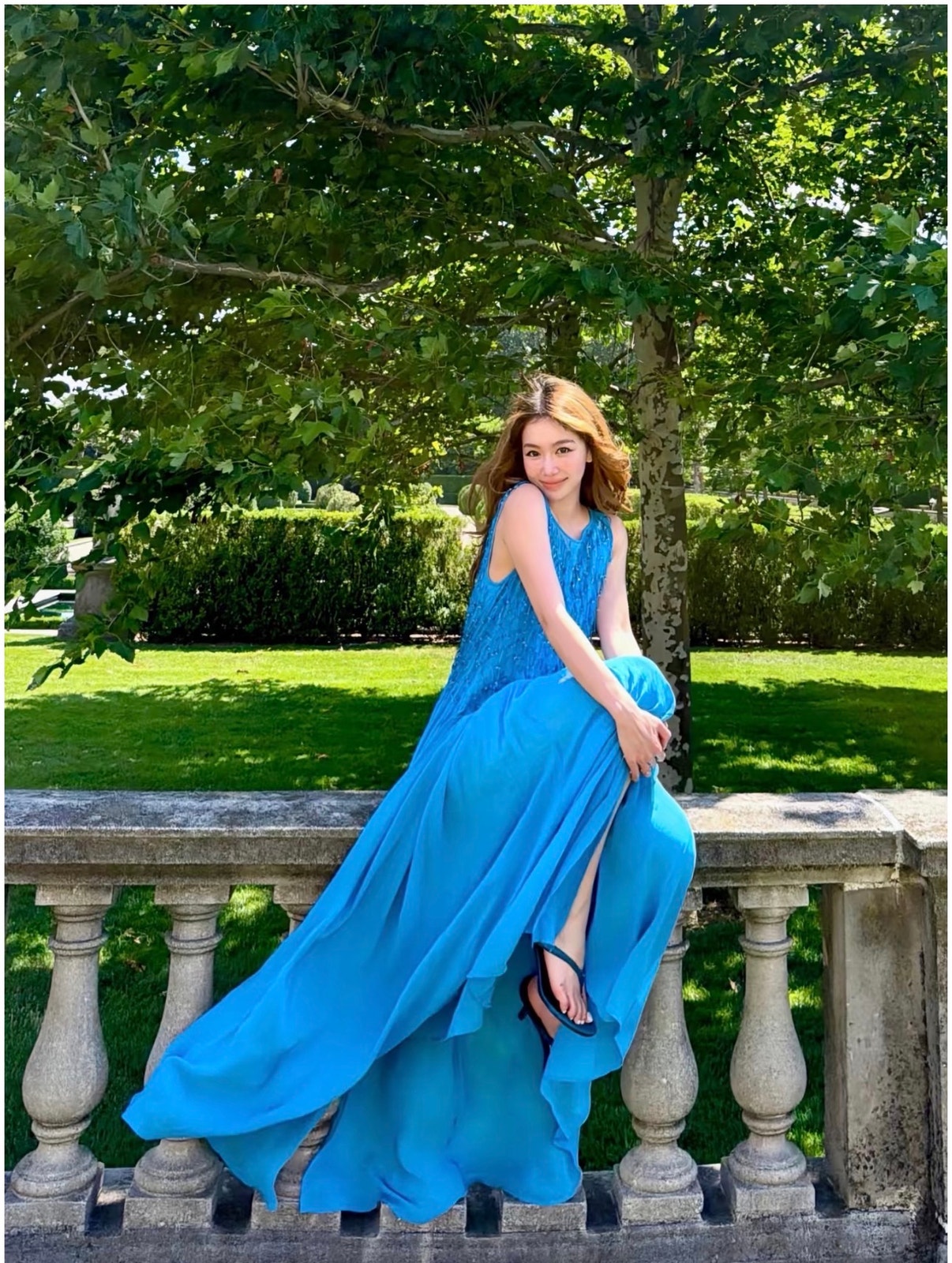 Doen Donyale Dress Blue Crotto M